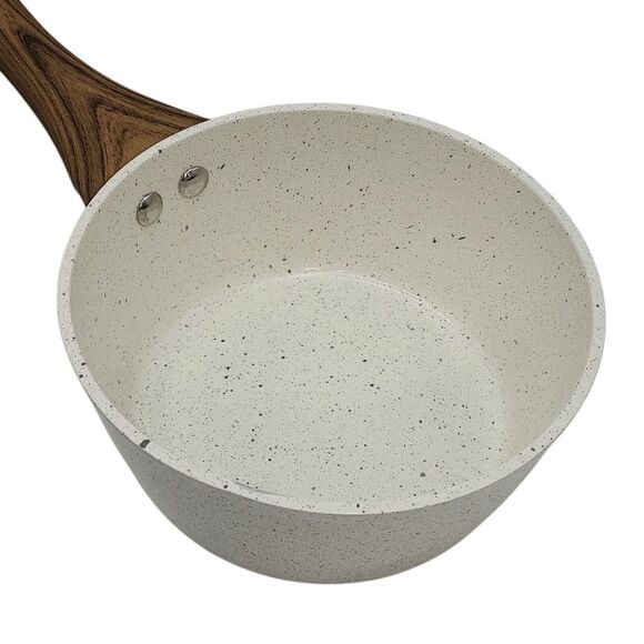 Masterclass Cookware Healthier Ceramic Coating Saucepan With Lid 1.2QT 6.5"Creme - Picture 6 of 11